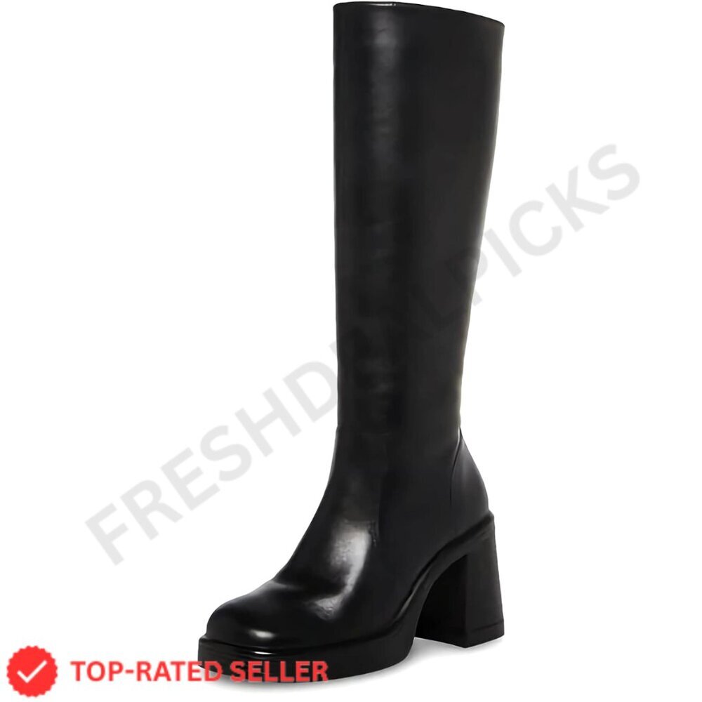 Brand New SOVANYOU Boots 8 Black Platform Chunky